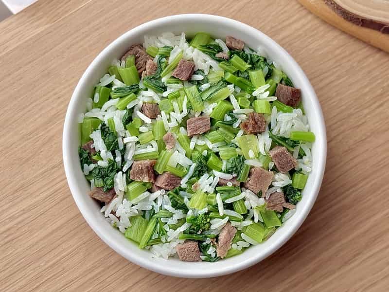 低卡菜苔牛肉拌饭