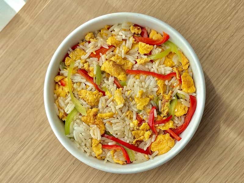 低卡青椒雞蛋拌飯