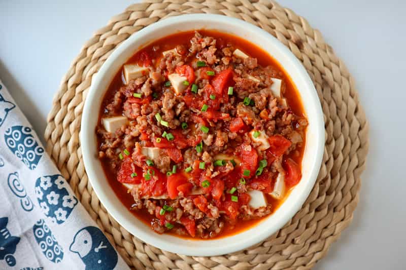 番茄牛肉蒸豆腐