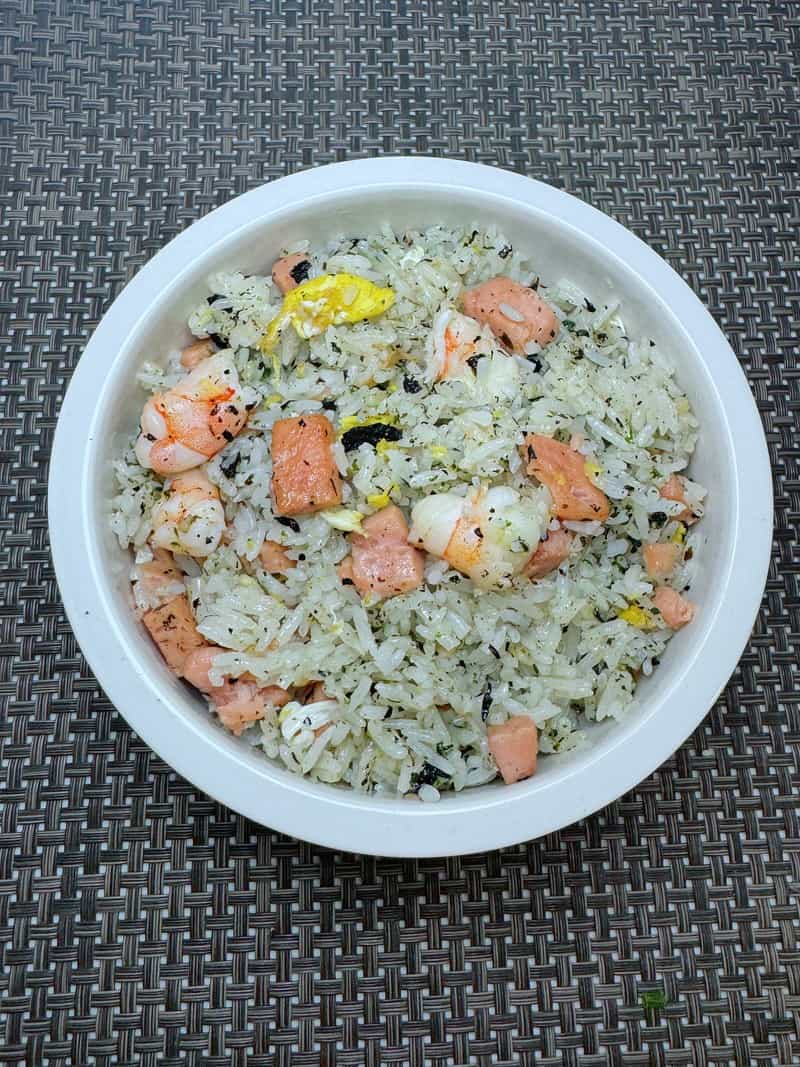 午餐肉蝦仁紫菜炒飯