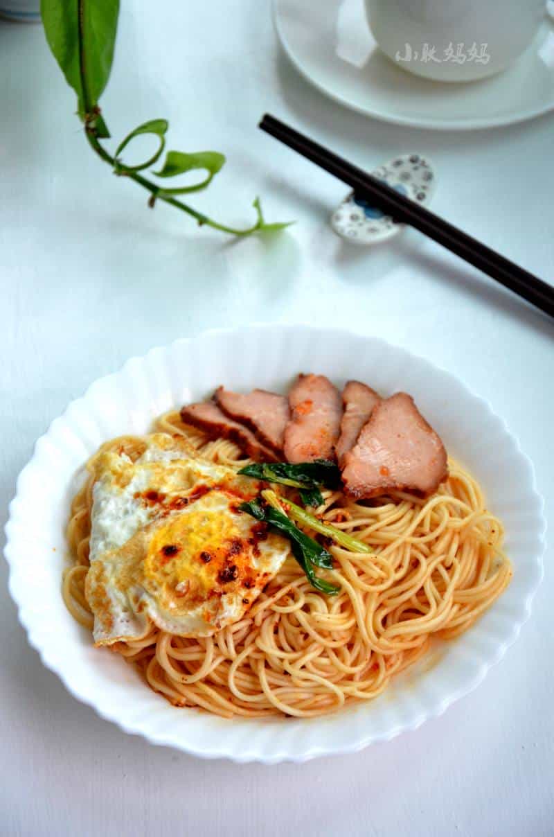 蔥油叉燒拌麵