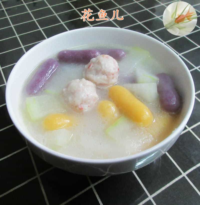 蝦子球冬瓜三色起司年糕