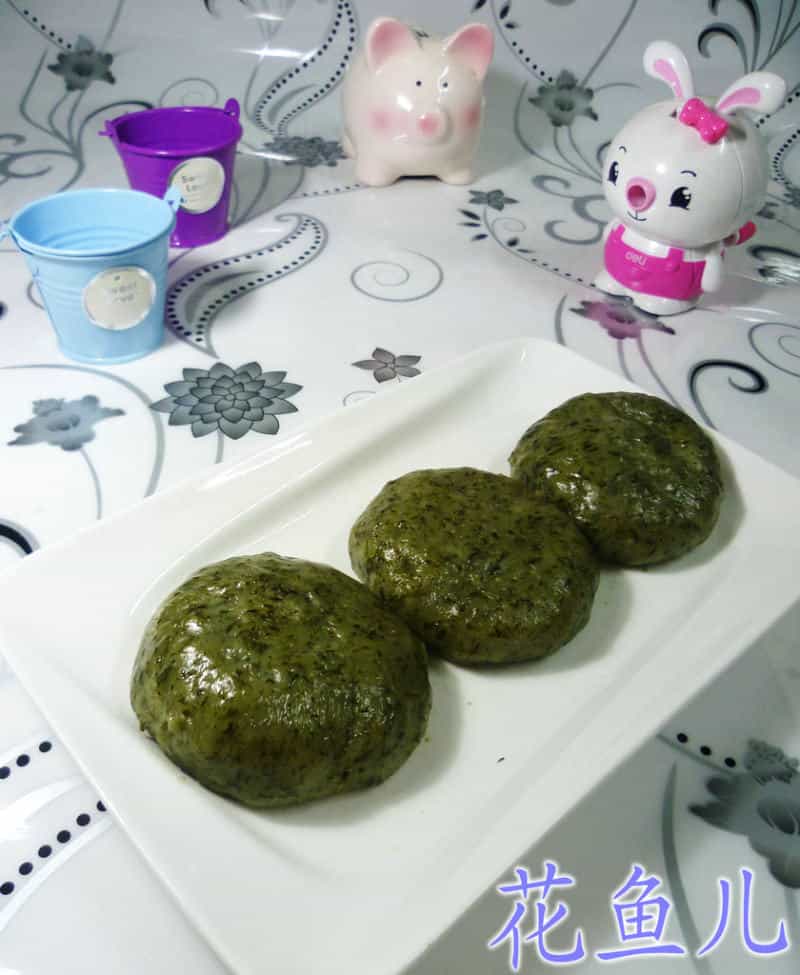 黑洋酥餡青團