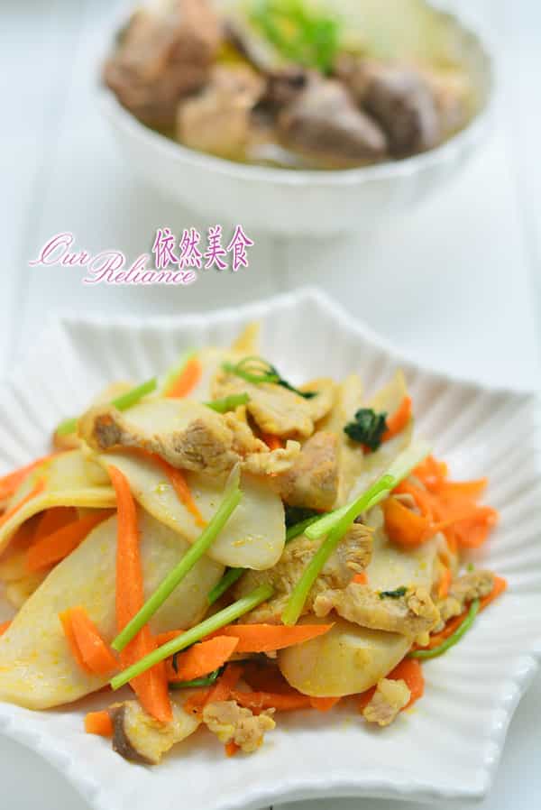 杏鮑菇炒紅蘿蔔