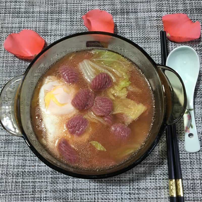 荷包蛋蔬菜貓耳湯