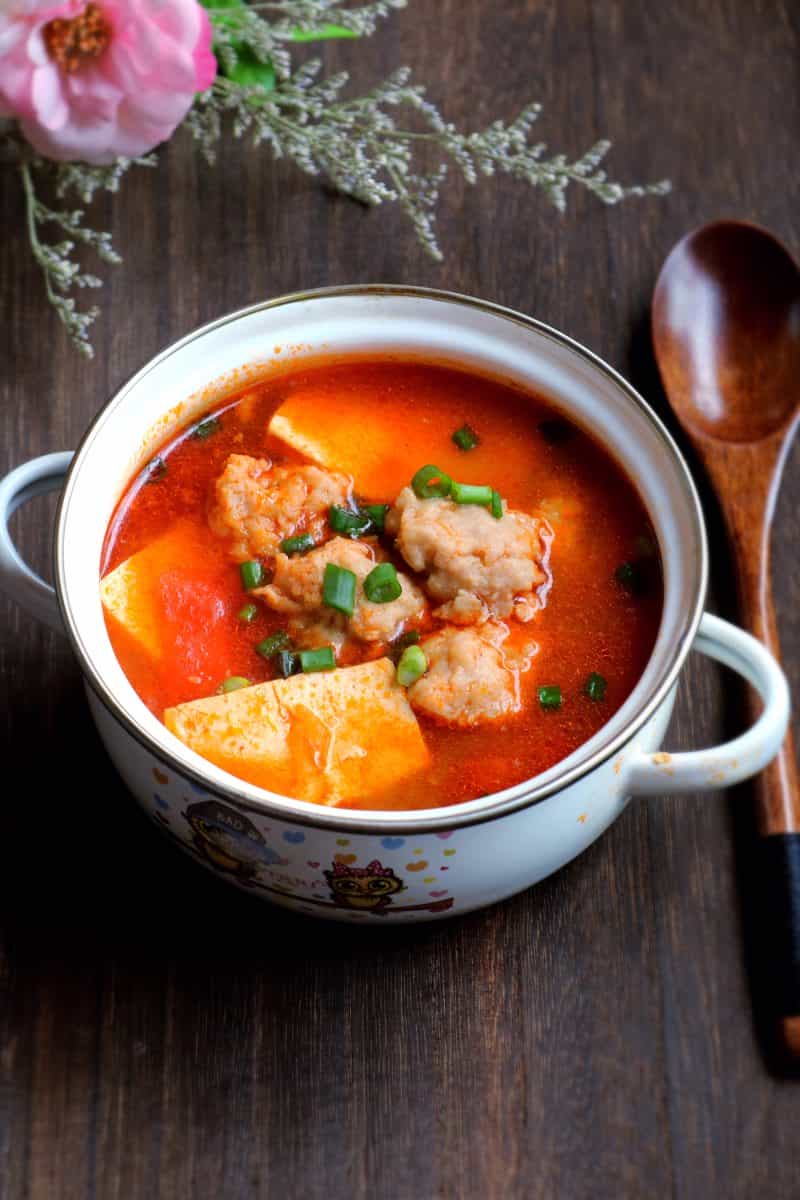 番茄肉丸豆腐湯