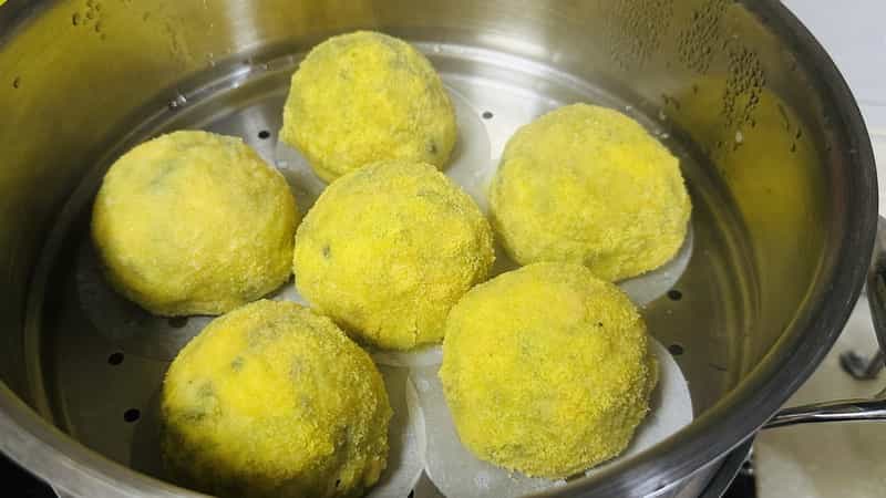 玉米麵菜團