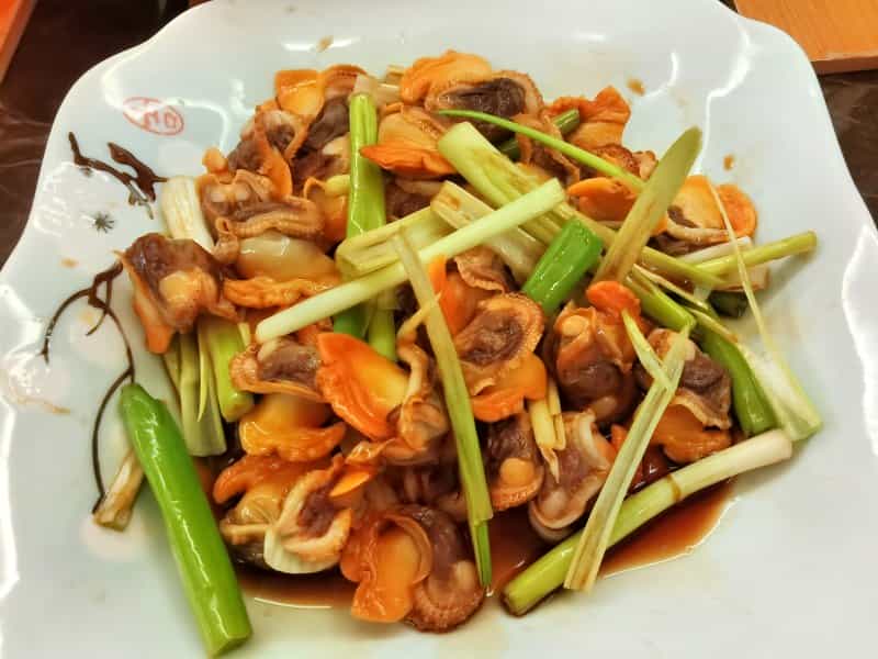 青蔥拌毛蚶