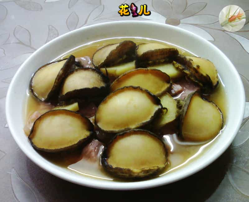 鹹肉蒸鮑魚