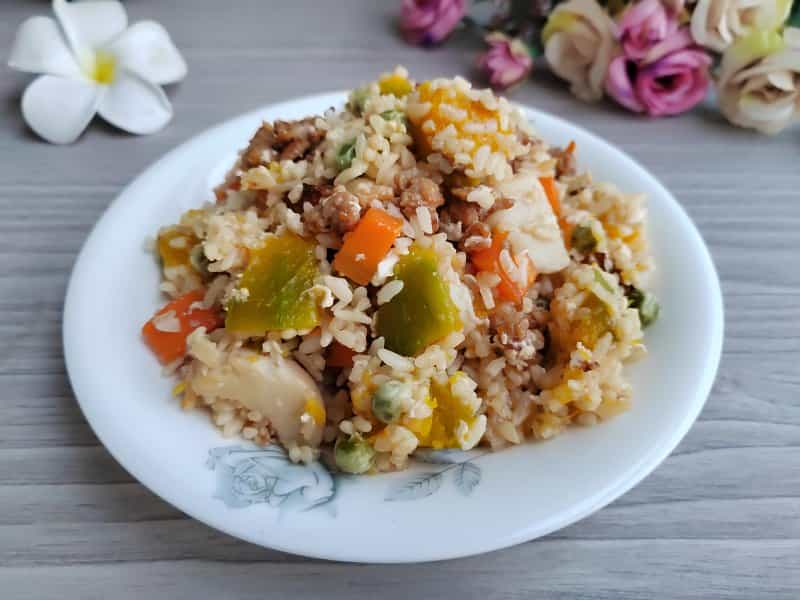 肉末芋艿南瓜炒飯