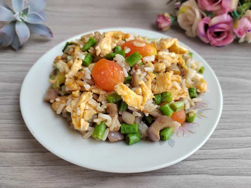 小番茄豇豆蛋炒飯