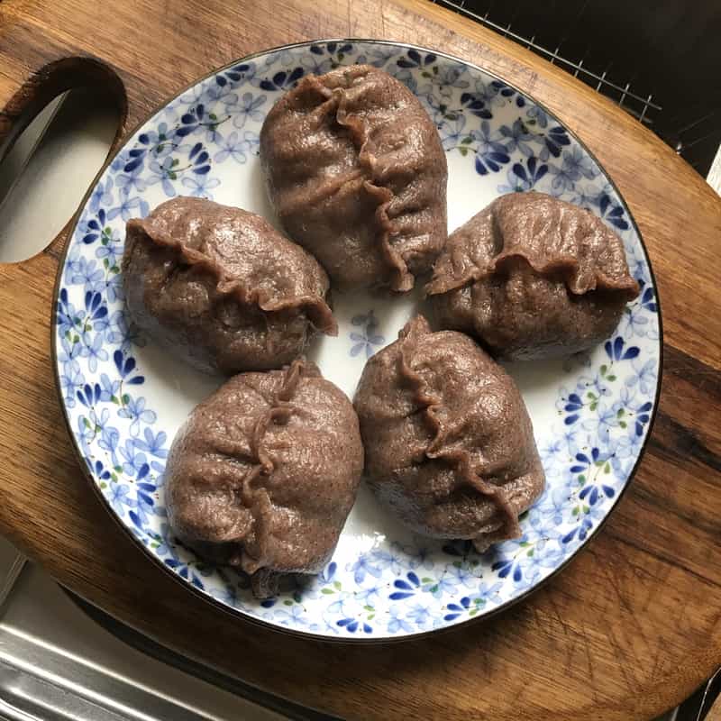 全麥雞蛋小蒜蒸餃