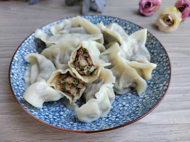茄子肉餡餃子