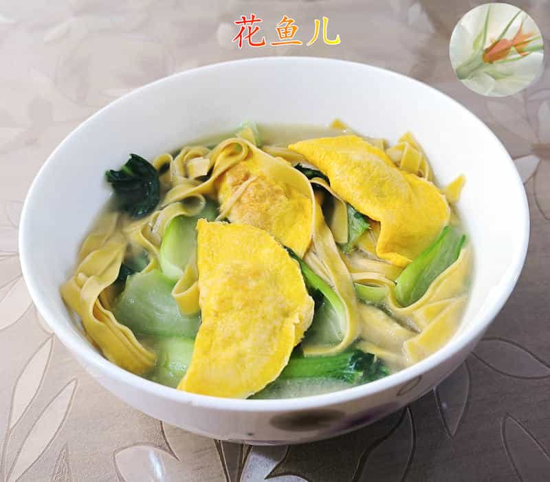 蛋餃青菜苦蕎面