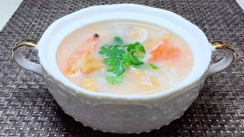 鮮蝦白貝粥