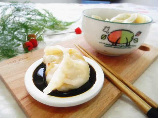 蘑菇肉餡蒸餃