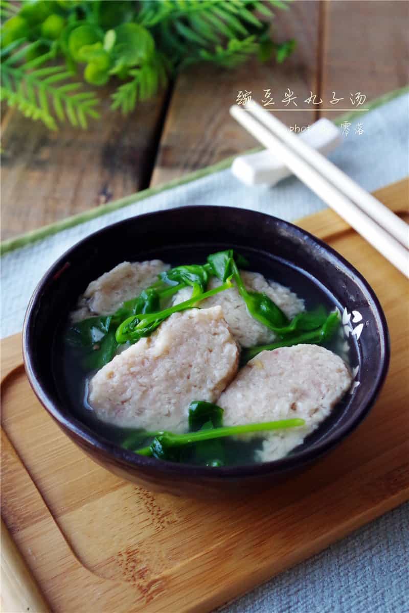 豌豆尖圓子湯