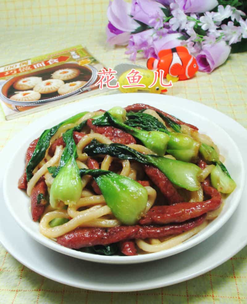 青菜牛柳炒烏龍麵