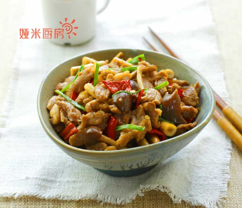 鮮茶樹菇爆炒鴨肉