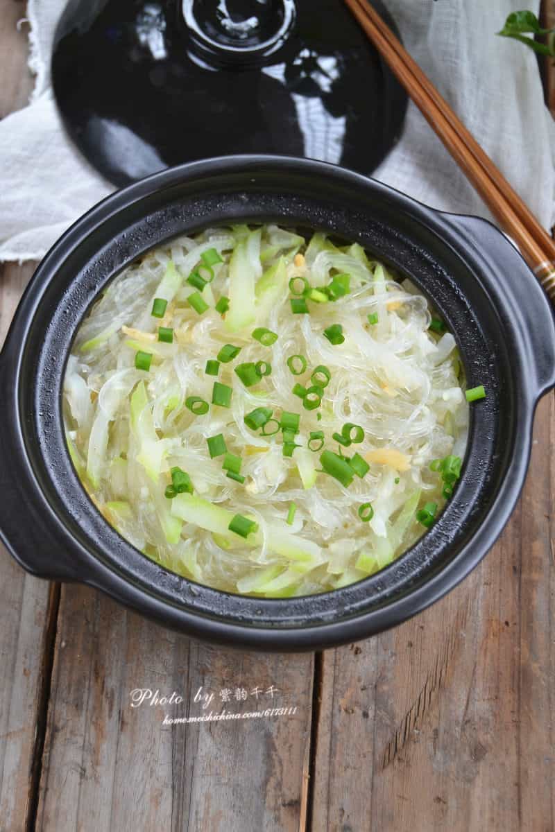 節瓜瑤柱蝦米粉絲煲