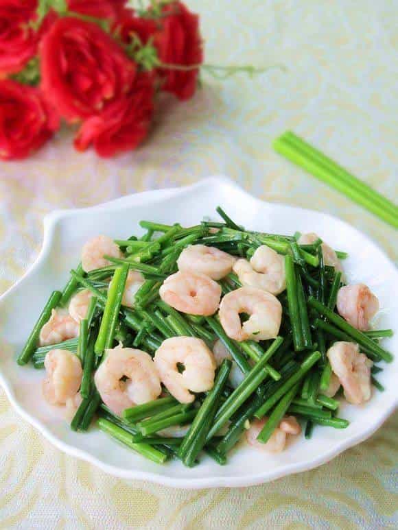 韭苔炒蝦仁