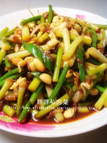 黃豆芽炒蒜薹