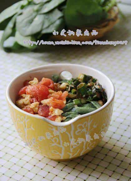 番茄雞蛋菠菜麵