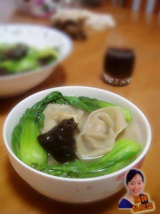 青菜綠茶餛飩