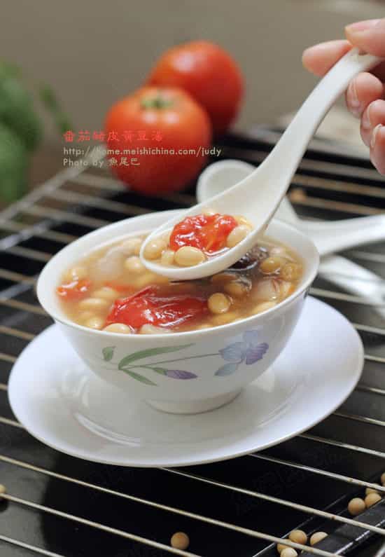 番茄黃豆豬皮湯