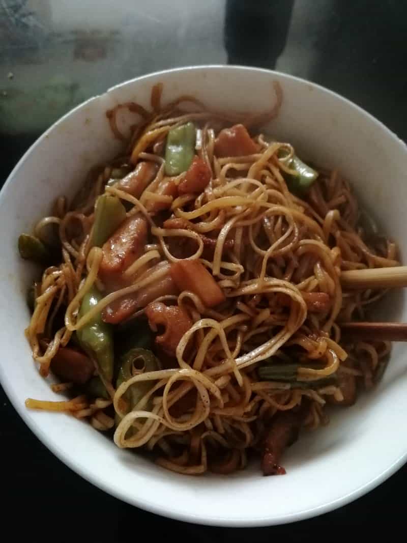 快手豆角滷麵