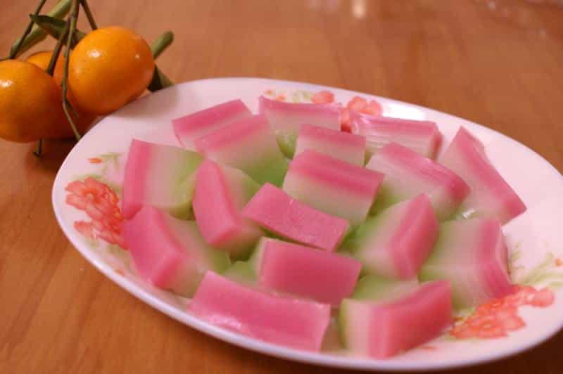 椰汁三色糕點