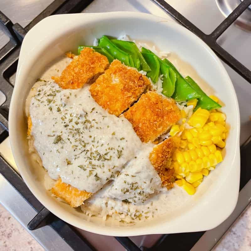 蘑菇汁豬扒飯