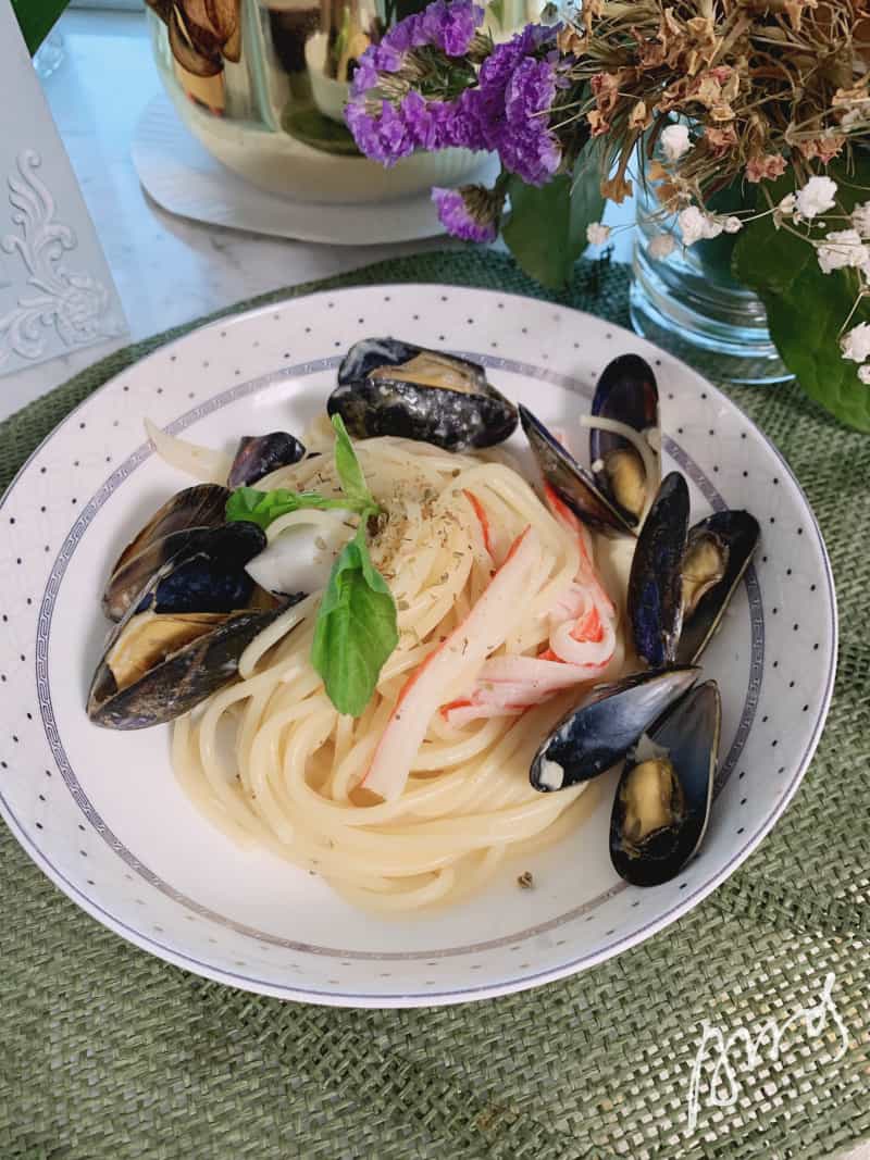 白汁青口意粉