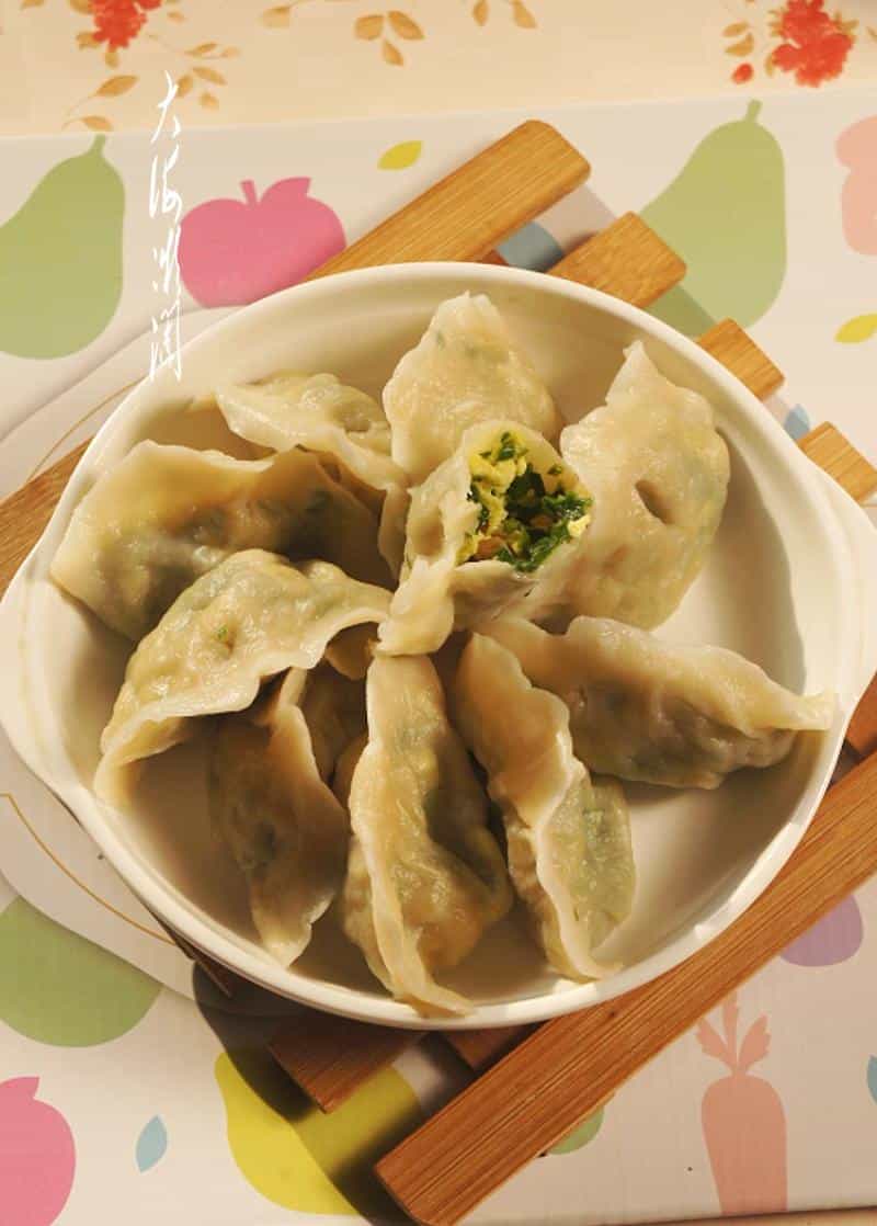 海米韭菜鵝蛋餡餃子