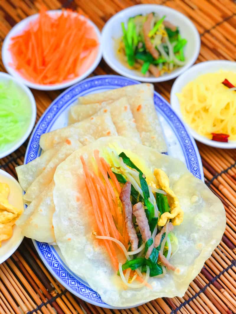 薄春餅及配菜