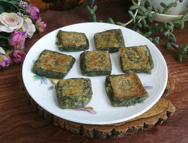 香煎青麻餈