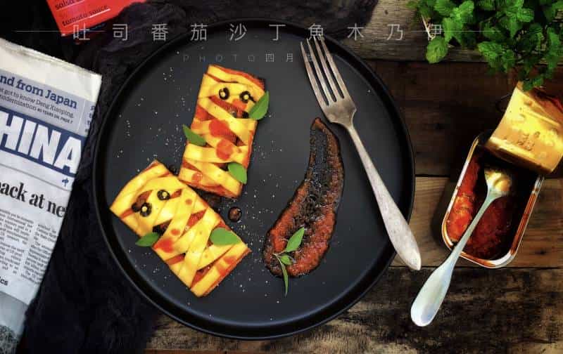 萬聖節美食吐司木乃伊