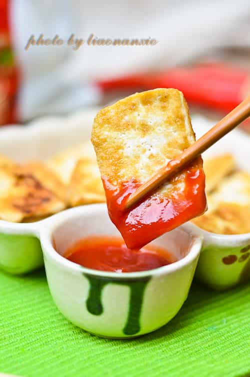 炕豆腐佐蕃茄醬