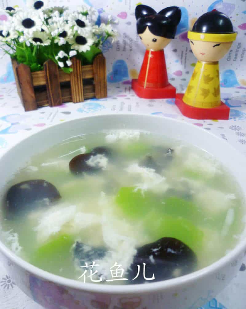 黑木耳萵筍蛋花湯