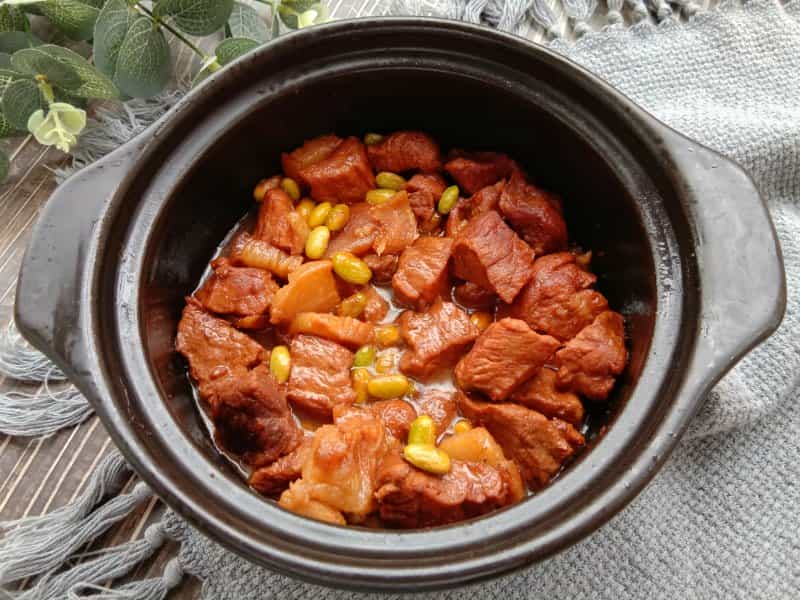 砂鍋毛豆豬肉