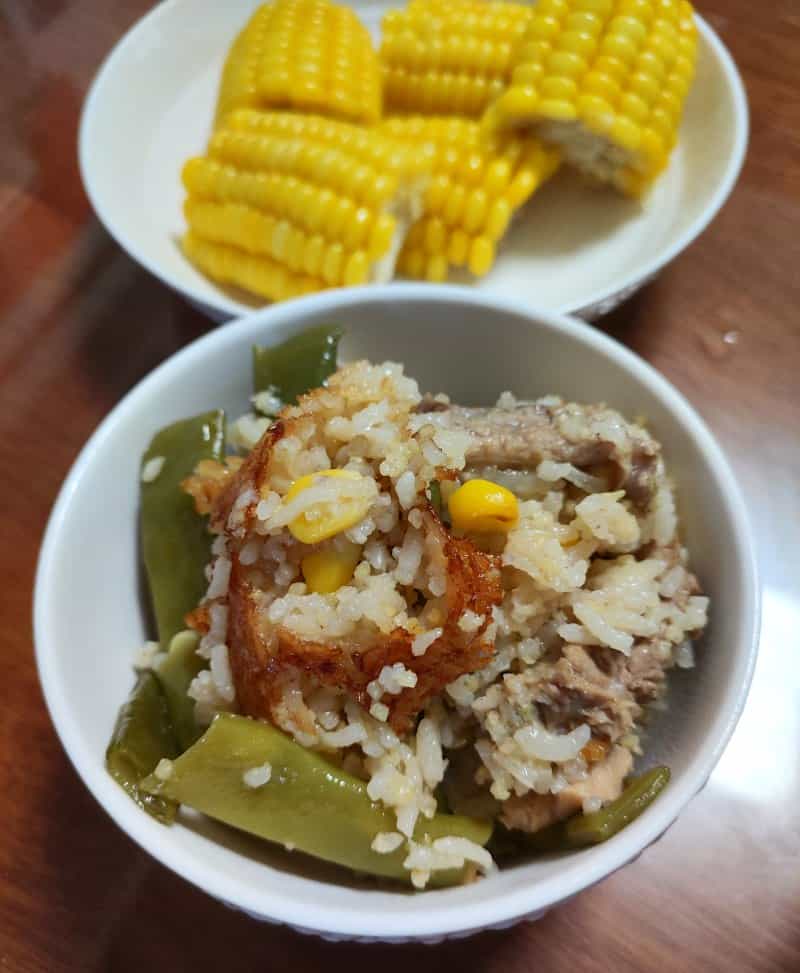 扁豆玉米排骨飯