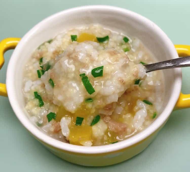 南瓜肉末粥