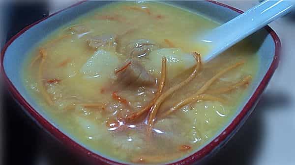 江瑤柱淮山蟲草花粥