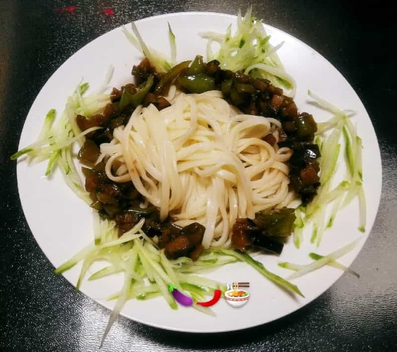 茄子尖椒涼面