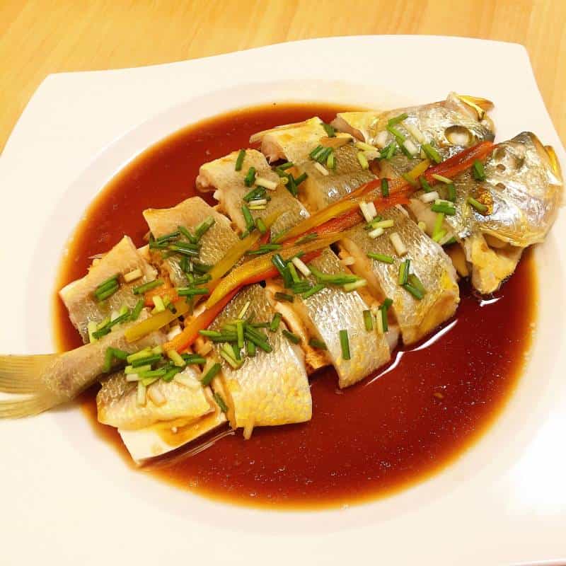 豆腐蒸黃魚