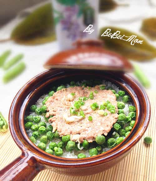 豌豆肉餅煲仔飯