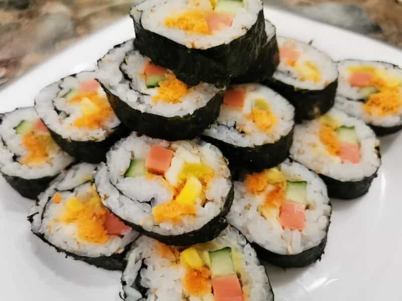 鹹蛋黃肉鬆壽司