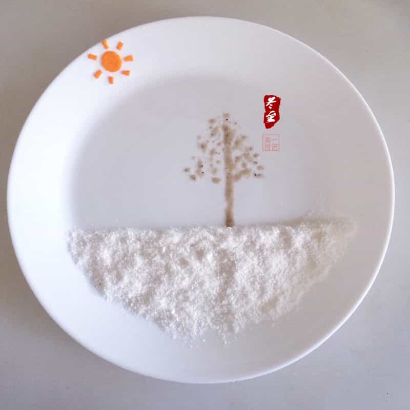 二十四節氣餐盤畫冬至