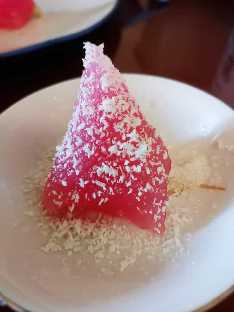 粉水晶西米粽