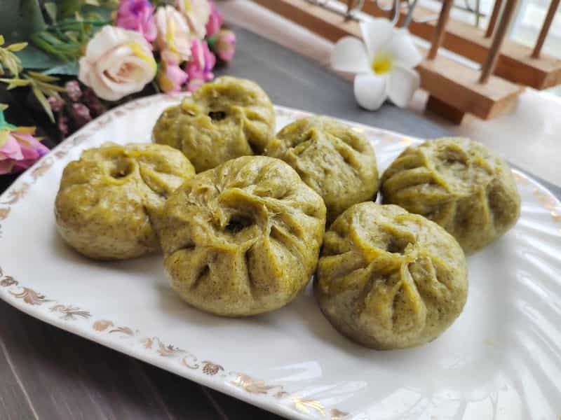 紫薯青包子